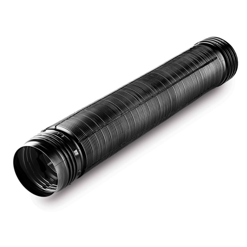 Flexible Expandable Drain Pipe, Perforated Black Polyethylene, 4 in. x 8 ft. - Quantity 1