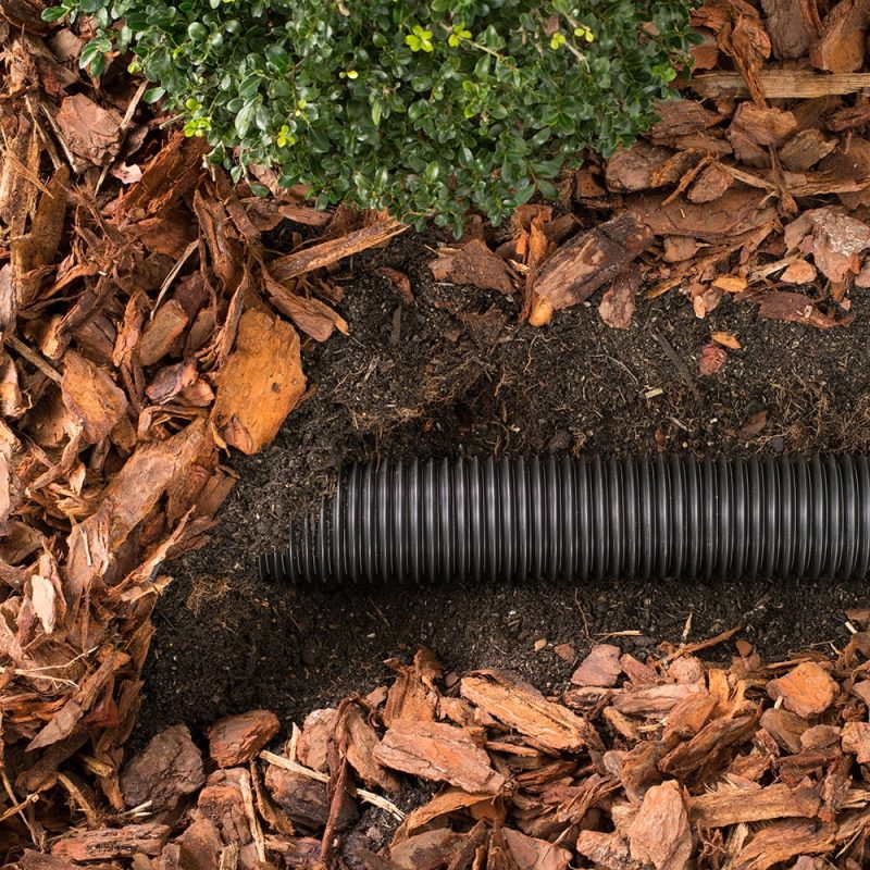 Flexible Expandable Drain Pipe, Perforated Black Polyethylene, 4 in. x 8 ft. - Quantity 1 - Image 2