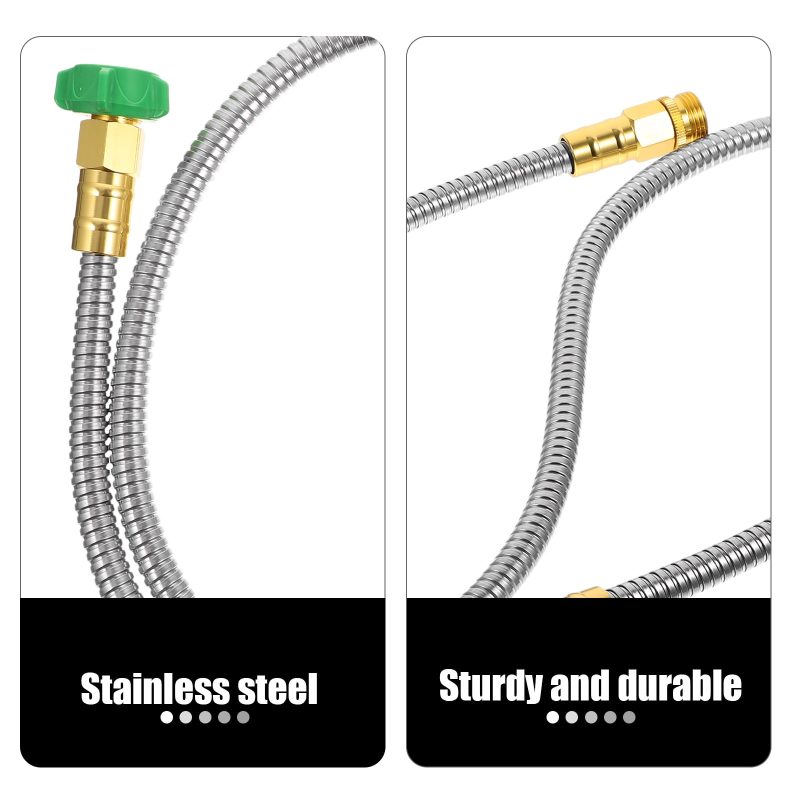 Metal Garden Hose Rv Water Sink Sewer Tube Stainless Steel Flexible 304 - Image 2
